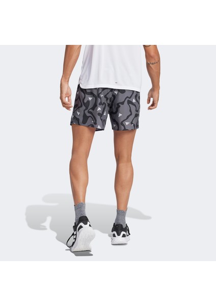 Run It Koşu Brand Love Erkek Siyah Koşu Şortu.-