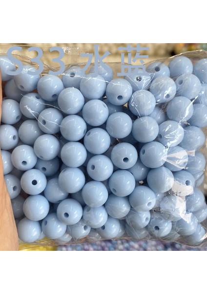 6-12 mm Ince Bıçak 40 Renk Yuvarlak Boncuk Düz Alçı Dağınağı Boncuklar Dıy El Boncuklu Takı Aksesuarları 500 Gr/torba (Yurt Dışından)