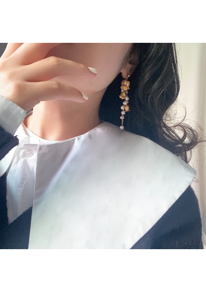 Kadınlar Için Tatlı Su Incileri Küpeler Vadi Zambağı Asimetrik Küpeler S925 Iğne Narin Küpe Vintage Takı Hediyeleri (Yurt Dışından) modelleri