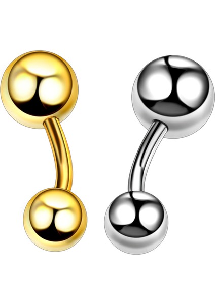 10 Adet/20 Adet/50 Adet G23 Titanyum Göbek Piercingleri Ombligo Iç Dişli Göbek Piercingleri Göbek Deliği Halkaları Kadın Vücut Takısı (Yurt Dışından)