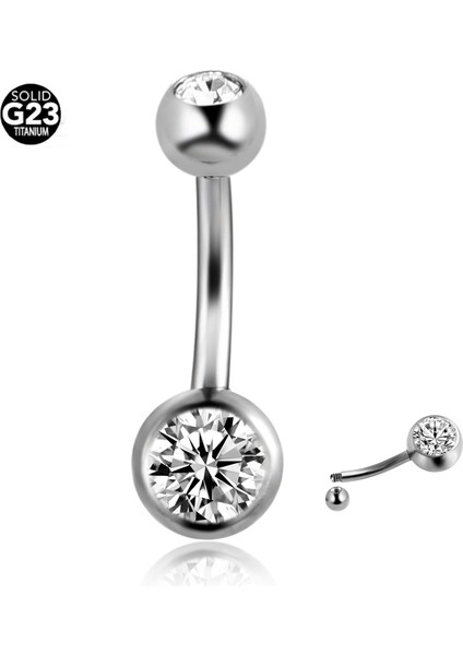 10 Adet/20 Adet/50 Adet G23 Titanyum Göbek Piercingleri Ombligo Iç Dişli Göbek Piercingleri Göbek Deliği Halkaları Kadın Vücut Takısı (Yurt Dışından)