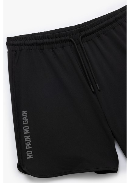 Baskılı Cep Detaylı Beli Bağcıklı Spor Şort modelleri