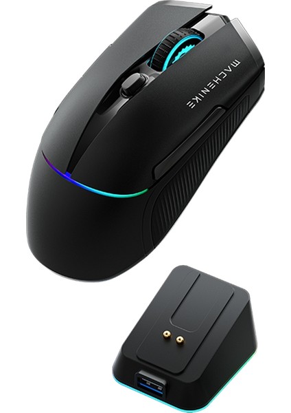 L8 Pro Tri-Mode 2k Siyah 26000DPI Ultralight 58GR Rgb Charging Dock Gaming Mouse