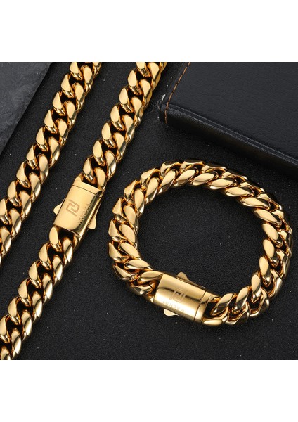 Hip Hop Rock Takı Ücretsiz Özel Logo Adı Miami Küba Bağlantısı Paslanmaz Çelik Bilezik Erkekler Için (Yurt Dışından) fiyatları