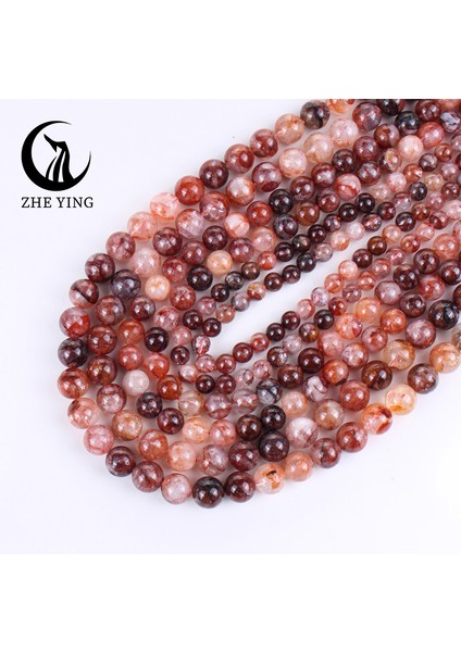 Aaaaa Doğal Taş Kırmızı Hematoid Kuvars Boncuklar 6 8 10MM Yuvarlak Gevşek Aralayıcı Boncuklar Zincir 15" Mücevher Yapımı Için Dıy Bilezikler (Yurt Dışından) modelleri
