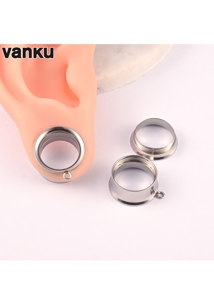Vanku 10 Adet Paslanmaz Çelik Kendin Yap Sarkan Kulak Tıkacı Vücut Piercing Vida Tünelleri Gerdiriciler Vücut Takısı Küpe Genişletici (Yurt Dışından)