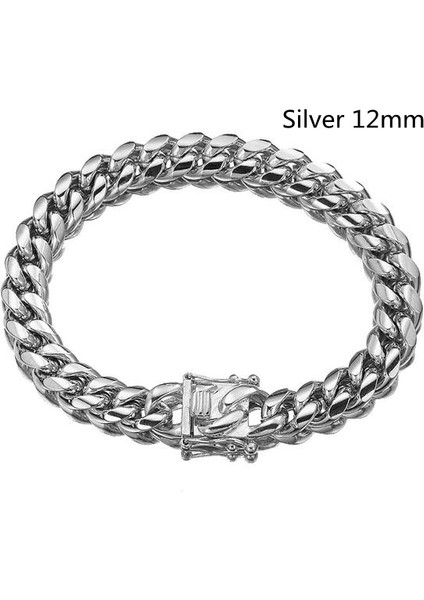 Gül Altın Curb Linki Bilezik 7-11 Inç Erkekler Için 8/10/12/14/16/18MM (Yurt Dışından)