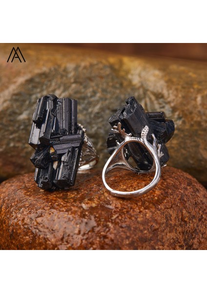 Kadınlar Için Doğal Azurit Malakit Jeot Parmak Yüzükleri Ham Değerli Taş Mineral Reiki Şifa Takı Hediyeleri (Yurt Dışından) modelleri