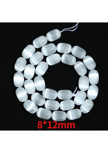A + + Doğal Beyaz Kalsit Selenit 4 6 8 10MM Geevşek Taş Boncuk Yapımı Için Bilezik Kristal Boncuklar Dıy Aksesuarları (Yurt Dışından)