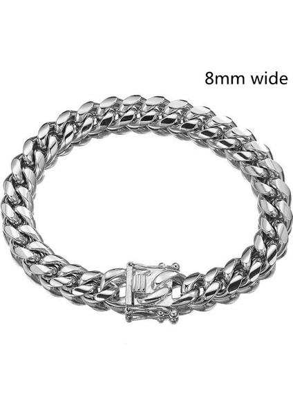 Gül Altın Curb Linki Bilezik 7-11 Inç Erkekler Için 8/10/12/14/16/18MM (Yurt Dışından)