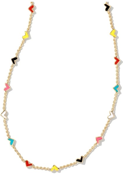 Yeevaa Kalp Neon Pembe Manyezit ve Çok Karışımlı Strand Kolye Seti Moda Takısız Hediyeler (Yurt Dışından)