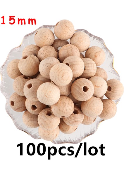 Kovict 100-1000 Adet Kayın Ahşap Boncuk Çevre Dostu Yuvarlak Boncuk Harf Altıgen Bilezik Kolye Aksesuarları Takı Yapımı Için (Yurt Dışından)