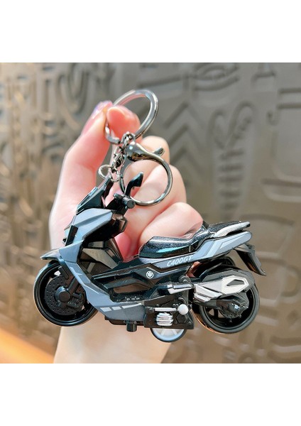 Yaratıcı Alaşım Geri Dönüş Motosiklet Oyuncak Araba Modeli Anahtarlık (Yurt Dışından)