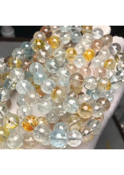 Meihan Aaa Topaz Pürüzsüz Yuvarlak Geevski Taş Boncuklu Takı Yapımı Için (Yurt Dışından) modelleri