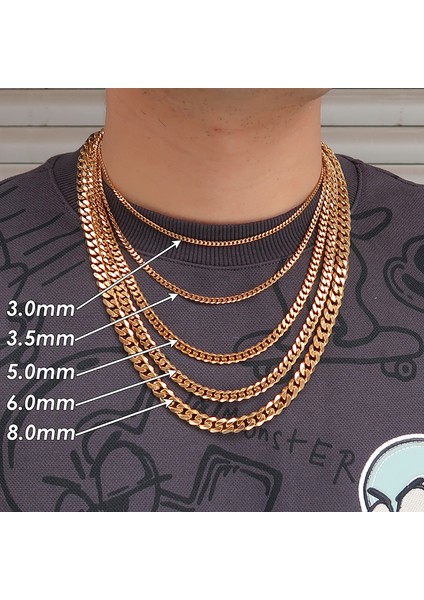 10 Adet Çelik Bağlantı Kolye Erkekler Kadınlar Için Kararmaz Ücretsiz Ağır Bordür Zincir Kolye Gerdanlık 16 18 20 22 24 Inç (Yurt Dışından)