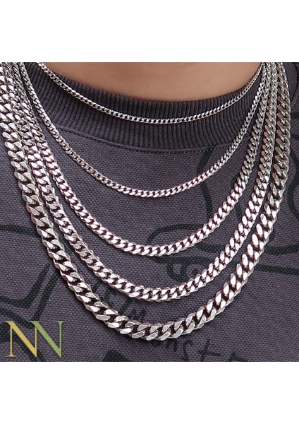 10 Adet Çelik Bağlantı Kolye Erkekler Kadınlar Için Kararmaz Ücretsiz Ağır Bordür Zincir Kolye Gerdanlık 16 18 20 22 24 Inç (Yurt Dışından) modelleri