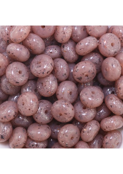 100 Adet Yeni Renkler 14MM Denizkızı Parıltılı Jöle Silikon Abaküs Boncukları Dıy Kalem Yapımı Anahtarlık Takı Kolyeler (Yurt Dışından)