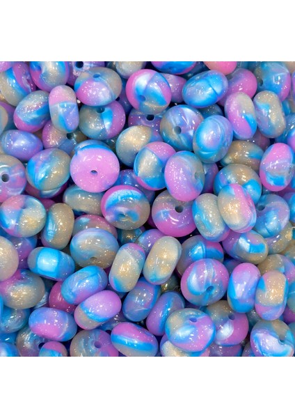 100 Adet Yeni Renkler 14MM Denizkızı Parıltılı Jöle Silikon Abaküs Boncukları Dıy Kalem Yapımı Anahtarlık Takı Kolyeler (Yurt Dışından) fiyatları