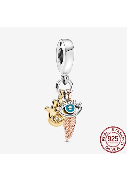 925 Gümüş Göz Boncuk Fit Orijinal Charms Gümüş Takı Yapımı Hediyelik Eşya (Yurt Dışından)
