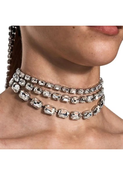 Rhinestone Kolye Noel Takı El Yapımı 3 Satis Kristal Kolye Gerdanlık Kolye (Yurt Dışından)