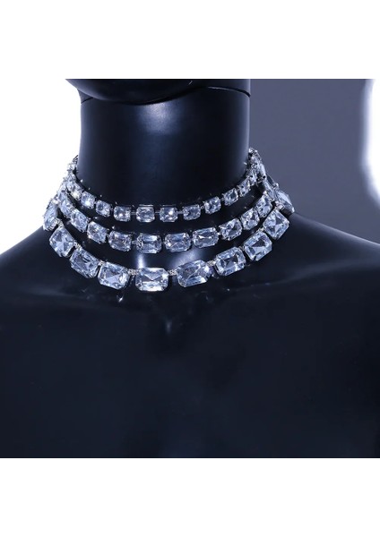 Rhinestone Kolye Noel Takı El Yapımı 3 Satis Kristal Kolye Gerdanlık Kolye (Yurt Dışından)