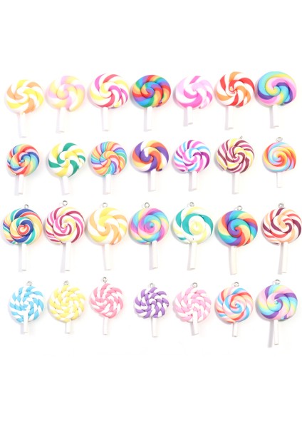 10 Adet/grup Lolipop Charms El Yapımı Takı Yapımı Takı Yapımı Takı Yapımı Charms Anahtarlık Anahtarlık Anahtarlık Takı Yapımı Charms (Yurt Dışından)