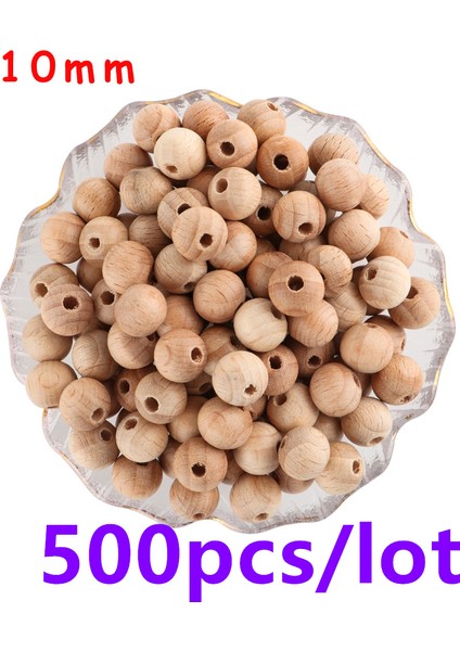 Kovict 100-1000 Adet Kayın Ahşap Boncuk Çevre Dostu Yuvarlak Boncuk Harf Altıgen Bilezik Kolye Aksesuarları Takı Yapımı Için (Yurt Dışından)
