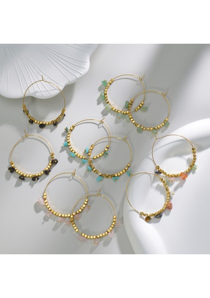 Bohemian Taş Paslanmaz Çelik Küpe Için Minimalist Moda Takı Kız (Yurt Dışından) fiyatları