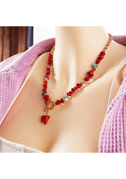 Kırmızı Mercan Cips Boyalı Moda Bohemya Kolye Yapımı Için Geşek Standı Dize Boncuklu Öğeler Kadınlar Tüm Teklifler (Yurt Dışından)