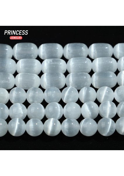 A + + Doğal Beyaz Kalsit Selenit 4 6 8 10MM Geevşek Taş Boncuk Yapımı Için Bilezik Kristal Boncuklar Dıy Aksesuarları (Yurt Dışından) fiyatları