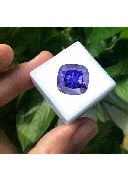 Büyük Doğal Tanzanit Mavi Safir Mücevher 12.0mm 6.0cts Yastık Kesim Vvs Gevşek Mücevher Taşı Kendin Yap Takı Için (Yurt Dışından)
