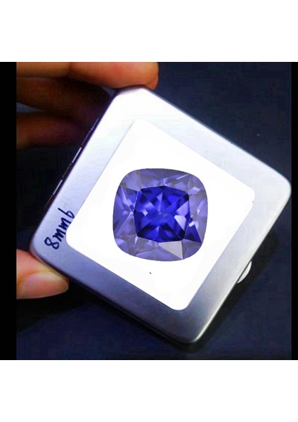 Büyük Doğal Tanzanit Mavi Safir Mücevher 12.0mm 6.0cts Yastık Kesim Vvs Gevşek Mücevher Taşı Kendin Yap Takı Için (Yurt Dışından)