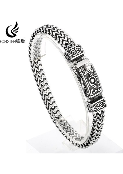 Fongten Vintage Şeytan Gözü Erkek Paslanmaz Çelik Bileklik Hip Hop Karanlık Şövalye Koruyucu Aksesuarları Moda Takı Parti Hediyeleri (Yurt Dışından) fiyatları