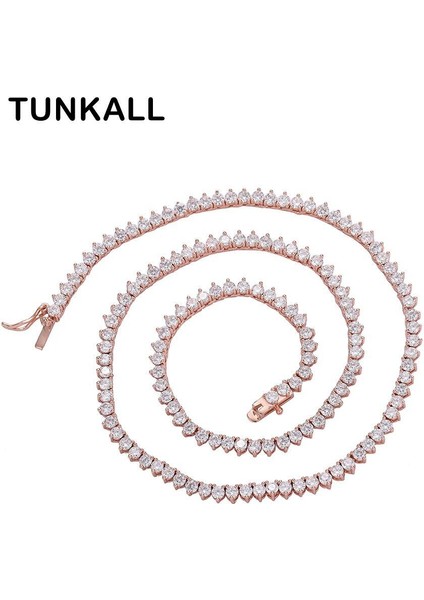 3mm Çelik Plaka 3 Çatal Tenis Zinciri Kadın Kolye Takı Hediye BC101 (Yurt Dışından) fiyatları