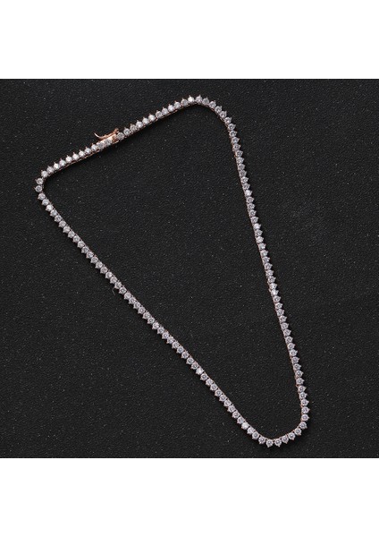 3mm Çelik Plaka 3 Çatal Tenis Zinciri Kadın Kolye Takı Hediye BC101 (Yurt Dışından) fırsatları