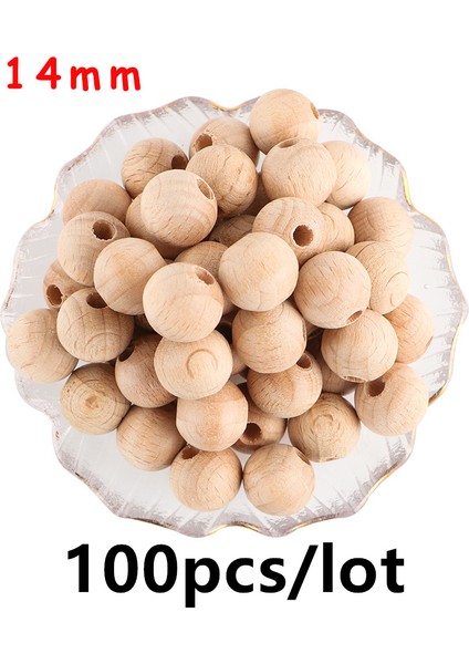 Kovict 100-1000 Adet Kayın Ahşap Boncuk Çevre Dostu Yuvarlak Boncuk Harf Altıgen Bilezik Kolye Aksesuarları Takı Yapımı Için (Yurt Dışından)