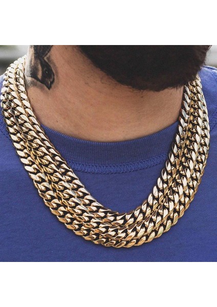 D&z 6MM-18MM Miami Küba Bağlantısı Gerdanlık Zinciri Erkek Hip Hop Takı (Yurt Dışından) fiyatları