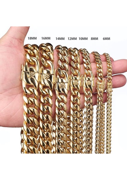 D&z 6MM-18MM Miami Küba Bağlantısı Gerdanlık Zinciri Erkek Hip Hop Takı (Yurt Dışından) modelleri