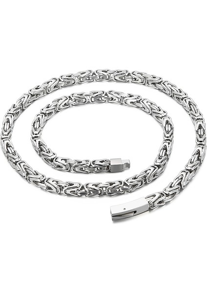 Fongten 65 cm Çinko Uçak Kolye Erkekler Kadınlar Için Çelik Kare Çinko Uçak Yaka Gerdanlık Kolye (Yurt Dışından)