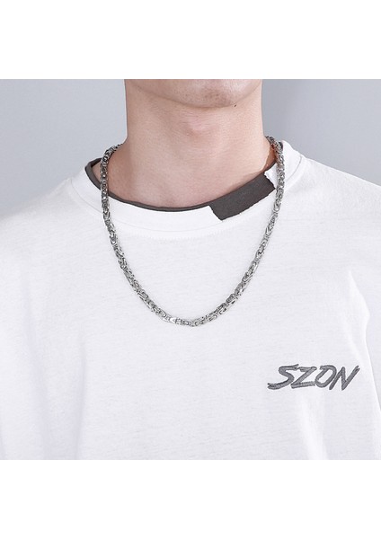 Fongten 65 cm Çinko Uçak Kolye Erkekler Kadınlar Için Çelik Kare Çinko Uçak Yaka Gerdanlık Kolye (Yurt Dışından) modelleri