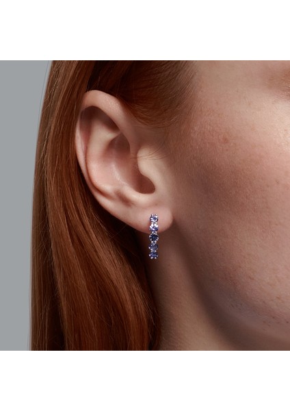 2mm Tanzanit 925 Ayar Gümüş Küpe Kübik Ozel Moda Takı (Yurt Dışından) fırsatları