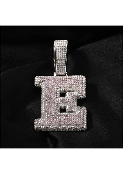 Hip Hop Mikro Kaplamalı 5A + Kübik Zirkonya Bling Buzlu Out Büyük Kacık Cz Mektubu Kolye Kolye Erkekler Için Rapçi Takı (Yurt Dışından)