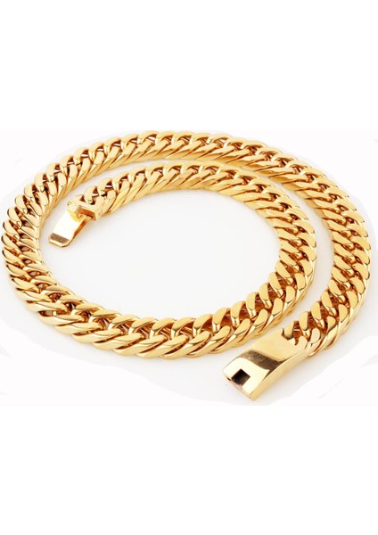 Granny Chic 15MM 7-40 Inç Altın Firma 316L Curb Link Zinciri Gerdanlık Erkek Kolye (Yurt Dışından) fırsatları
