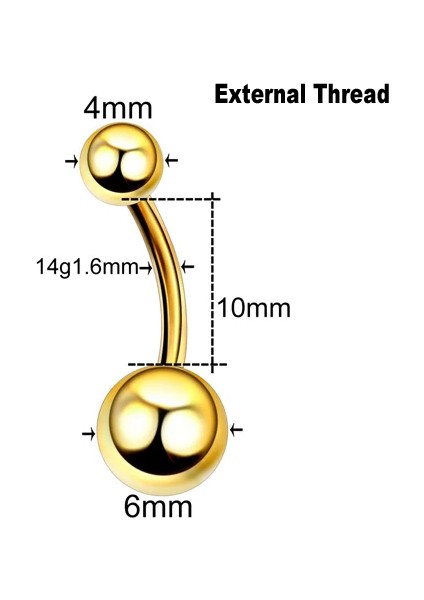 10 Adet/20 Adet/50 Adet G23 Titanyum Göbek Piercingleri Ombligo Iç Dişli Göbek Piercingleri Göbek Deliği Halkaları Kadın Vücut Takısı (Yurt Dışından)