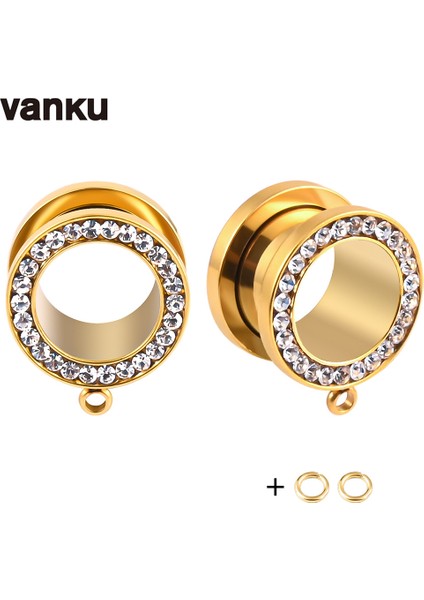 Vanku 10 Adet Paslanmaz Çelik Kendin Yap Sarkan Kulak Tıkacı Vücut Piercing Vida Tünelleri Gerdiriciler Vücut Takısı Küpe Genişletici (Yurt Dışından)