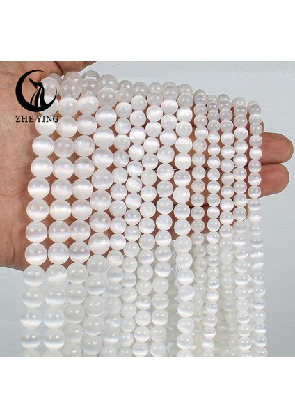 Ying 6A Aytaşı Boncuk Gevşek Taş Yapımı Için Dıy Bilezikler Kolye 15" (Yurt Dışından)