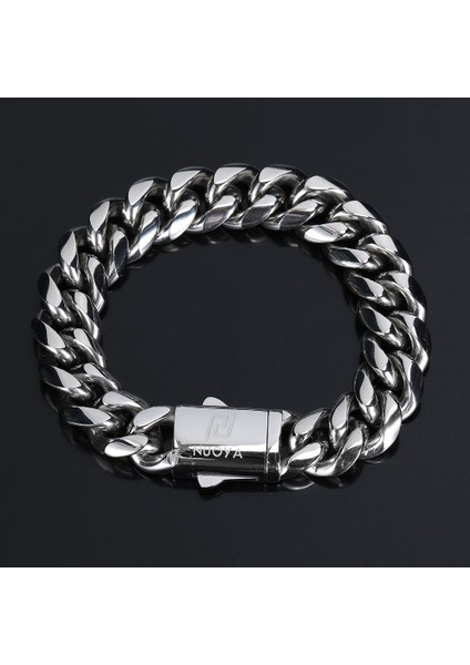 Hip Hop Rock Takı Ücretsiz Özel Logo Adı Miami Küba Bağlantısı Paslanmaz Çelik Bilezik Erkekler Için (Yurt Dışından)