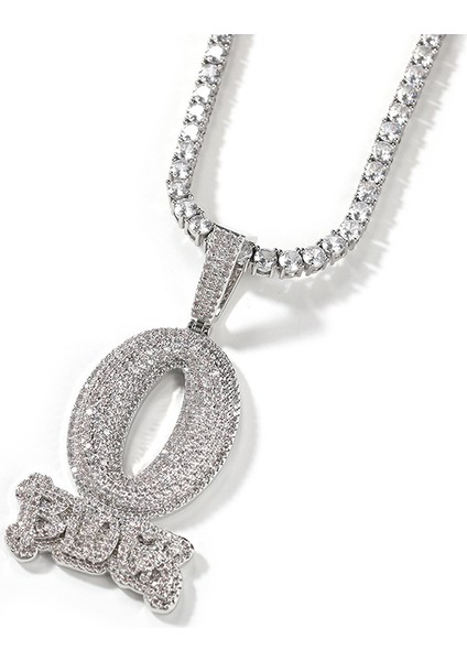 Hip Hop Prong Ayarı Aaa Cz Taş Parıltılı Buzlu Katı O Blok Harf Kolye Erkekler Için Rapçi Takı Altın Gümüş Renk (Yurt Dışından) modelleri