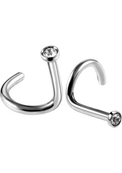 100 Adet/grup 18G 20G Burun Deliği Piercingleri Cz Kristal Piercing Burun Saplaması Paslanmaz Çelik Yıldız Burun Halkaları Nariz Piercing Vücut Takısı (Yurt Dışından)