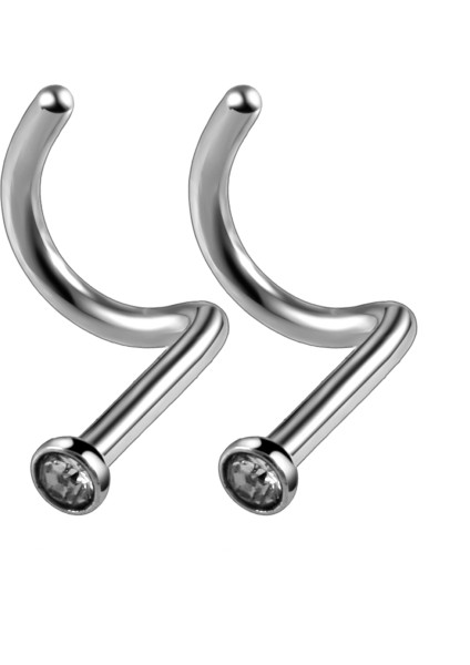 100 Adet/grup 18G 20G Burun Deliği Piercingleri Cz Kristal Piercing Burun Saplaması Paslanmaz Çelik Yıldız Burun Halkaları Nariz Piercing Vücut Takısı (Yurt Dışından)